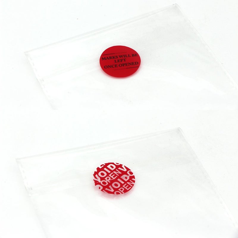 Solitary Walker 200Pcs Tamper Evident Security Void Stickers Diameter 1 inch Round Red Complete Transfer Tamper Proof Labels Safety Torn up Invalid Seals Tape - Image 5